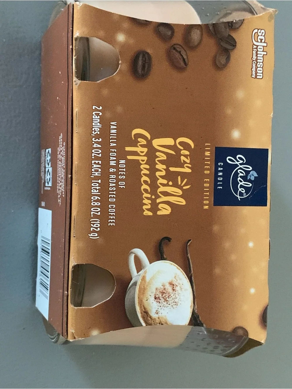 Glade Cozy Vanilla Cappuccino Candle Set - Brown